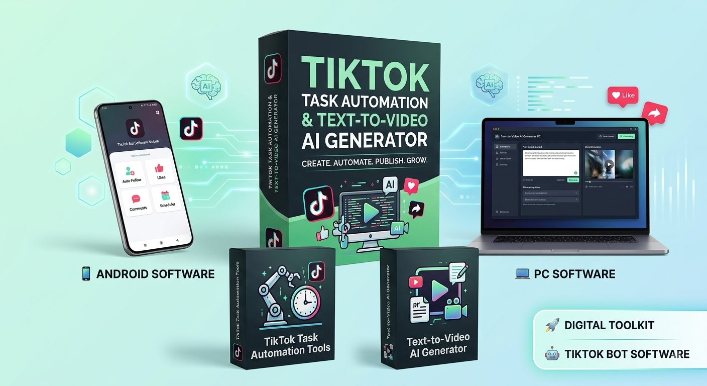 What You Get  🚀 TikTok Task Automation Tools Streamline repetitive TikTok tasks and simplify your content workflow with powerful automation software.